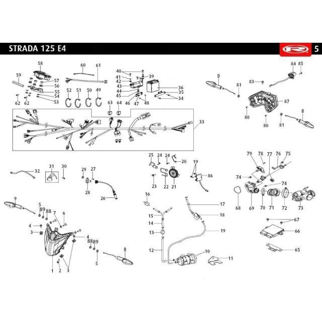 Rieju Strada mocowanie licznika  Dashboard Bracket 0/000.980.4202